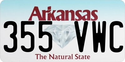 AR license plate 355VWC