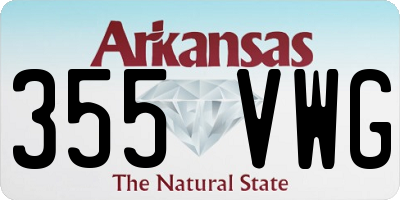 AR license plate 355VWG