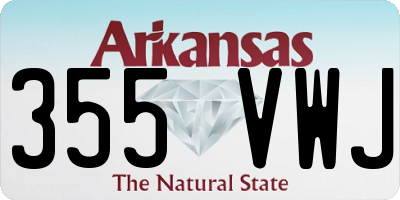 AR license plate 355VWJ