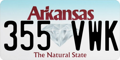 AR license plate 355VWK