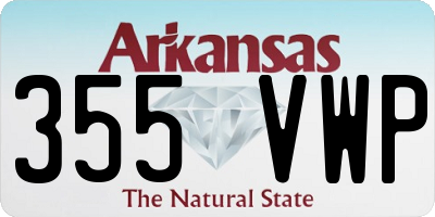 AR license plate 355VWP