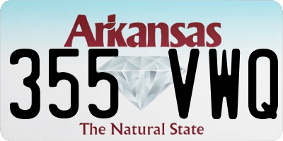 AR license plate 355VWQ