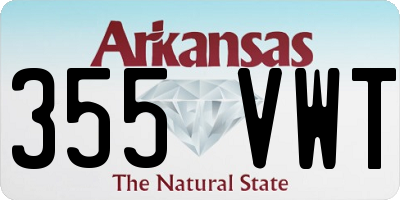 AR license plate 355VWT