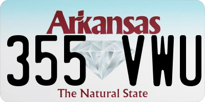 AR license plate 355VWU