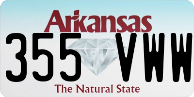 AR license plate 355VWW