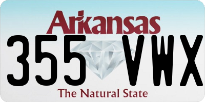 AR license plate 355VWX