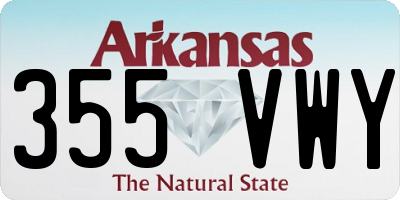 AR license plate 355VWY