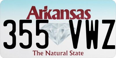 AR license plate 355VWZ