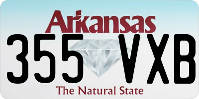 AR license plate 355VXB