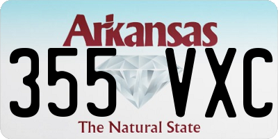 AR license plate 355VXC