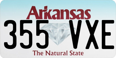 AR license plate 355VXE