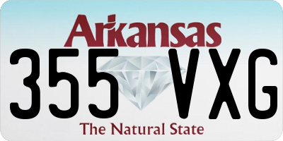 AR license plate 355VXG