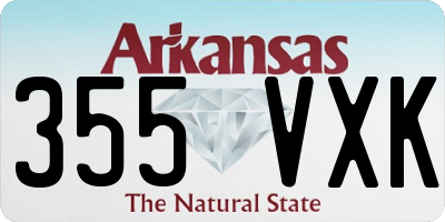 AR license plate 355VXK