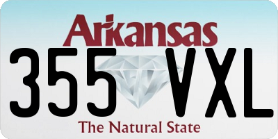 AR license plate 355VXL