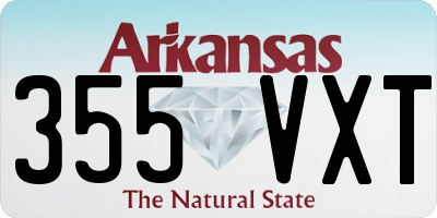 AR license plate 355VXT