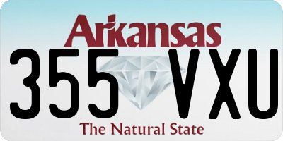 AR license plate 355VXU