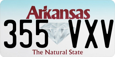 AR license plate 355VXV