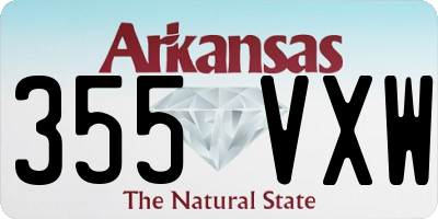 AR license plate 355VXW