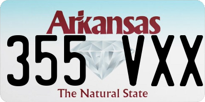 AR license plate 355VXX
