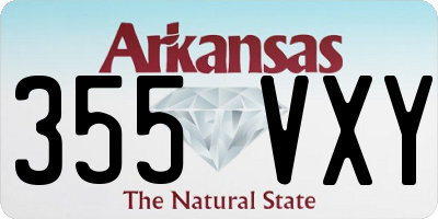 AR license plate 355VXY
