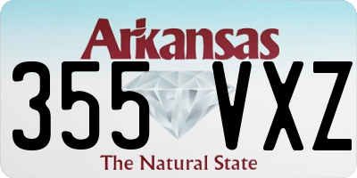 AR license plate 355VXZ