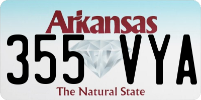 AR license plate 355VYA