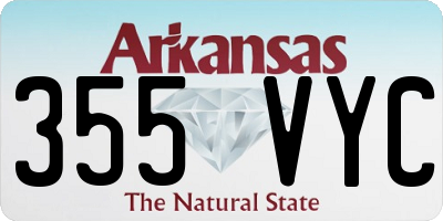 AR license plate 355VYC