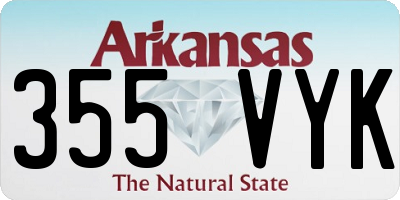 AR license plate 355VYK