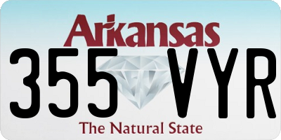 AR license plate 355VYR