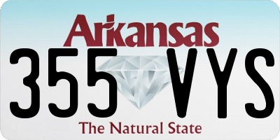 AR license plate 355VYS