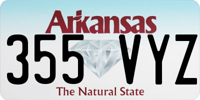 AR license plate 355VYZ