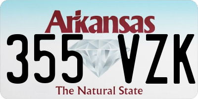 AR license plate 355VZK