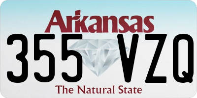 AR license plate 355VZQ