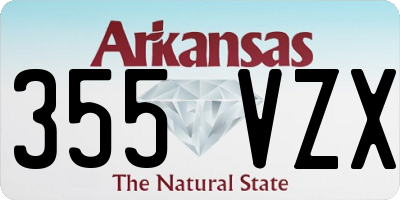 AR license plate 355VZX