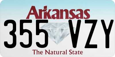AR license plate 355VZY