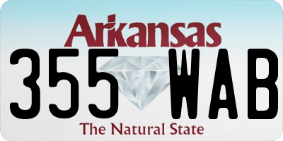 AR license plate 355WAB