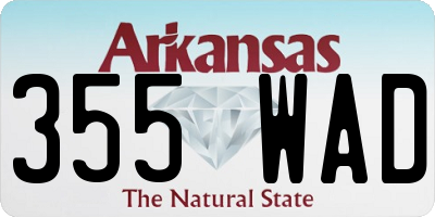 AR license plate 355WAD