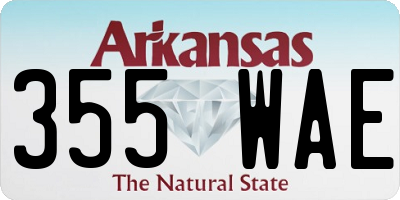 AR license plate 355WAE