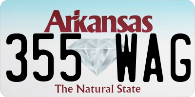 AR license plate 355WAG