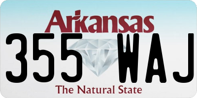 AR license plate 355WAJ