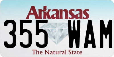AR license plate 355WAM