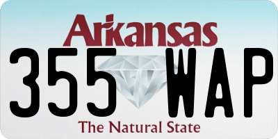 AR license plate 355WAP