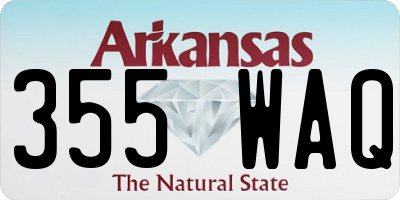 AR license plate 355WAQ