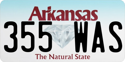 AR license plate 355WAS