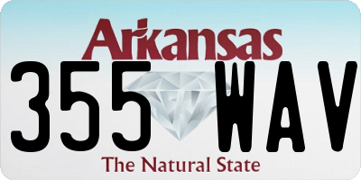 AR license plate 355WAV