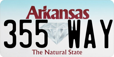 AR license plate 355WAY