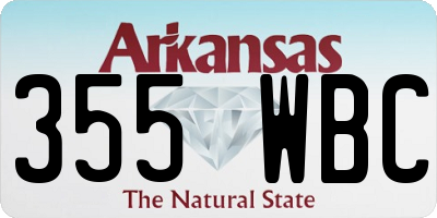 AR license plate 355WBC