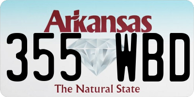 AR license plate 355WBD
