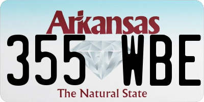 AR license plate 355WBE