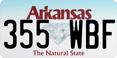 AR license plate 355WBF